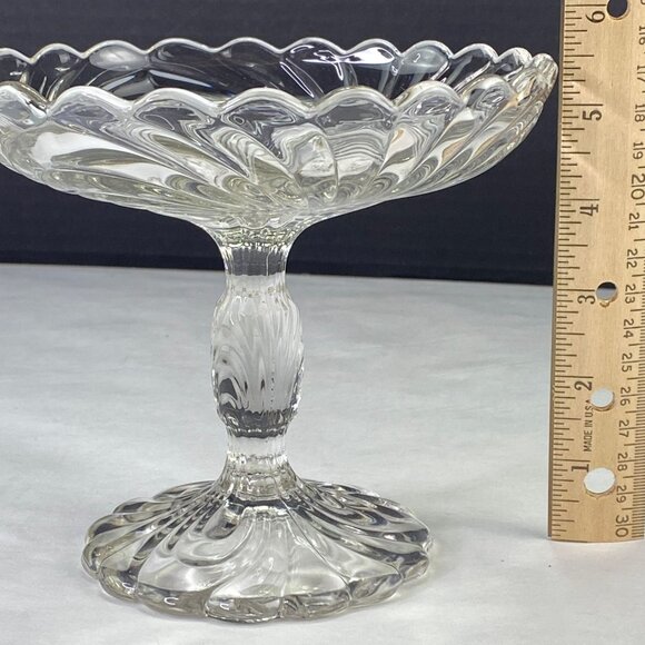 Vintage Cambridge Caprice Clear Glass Pedestal Compote Dish - Picture 8 of 9